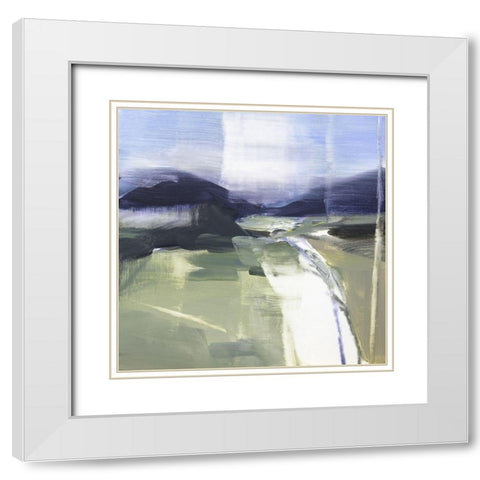 Spatial Composition 18.09.2017 White Modern Wood Framed Art Print with Double Matting by Villafane, Stephane