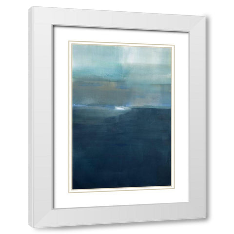 Spatial Composition 18.10.2019 White Modern Wood Framed Art Print with Double Matting by Villafane, Stephane