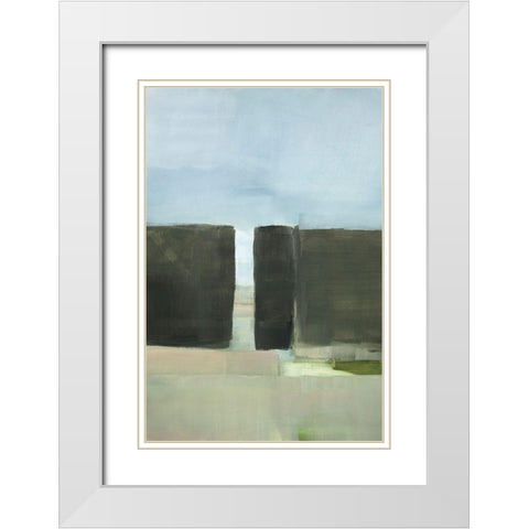 Spatial Composition 20.10.2019 White Modern Wood Framed Art Print with Double Matting by Villafane, Stephane