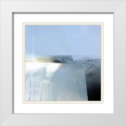 Spatial Composition 26.04.2018 White Modern Wood Framed Art Print with Double Matting by Villafane, Stephane