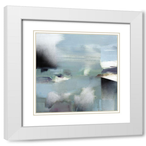 Spatial Composition 28.04.2018 White Modern Wood Framed Art Print with Double Matting by Villafane, Stephane