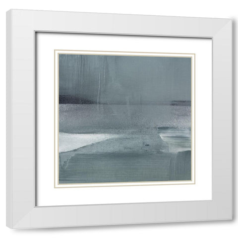 Spatial Composition 11.02.2018 White Modern Wood Framed Art Print with Double Matting by Villafane, Stephane