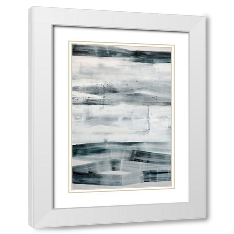 Spatial Composition 16.07.2014 White Modern Wood Framed Art Print with Double Matting by Villafane, Stephane
