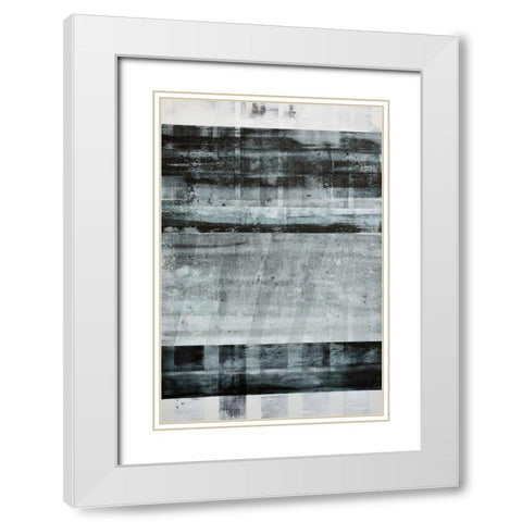 Spatial Composition 20.07.2014 White Modern Wood Framed Art Print with Double Matting by Villafane, Stephane