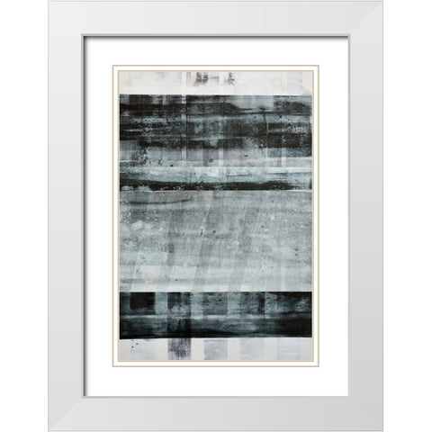Spatial Composition 20.07.2014 White Modern Wood Framed Art Print with Double Matting by Villafane, Stephane