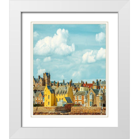 Somewhere In Scotland White Modern Wood Framed Art Print with Double Matting by Van de Goor, Lars
