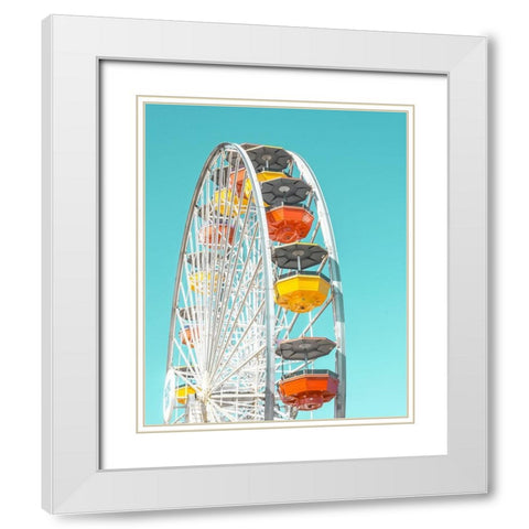 Pacific Wheel I White Modern Wood Framed Art Print with Double Matting by Vargas, Carlos