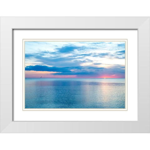 Calm White Modern Wood Framed Art Print with Double Matting by Varona, Verne