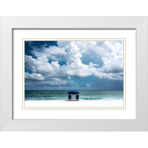 Just Us Two White Modern Wood Framed Art Print with Double Matting by Varona, Verne