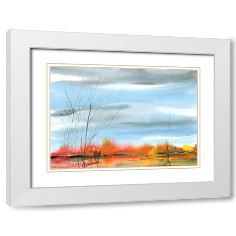 Interference; The Voice You Hear Is Your Own White Modern Wood Framed Art Print with Double Matting by Vainio, Caryn