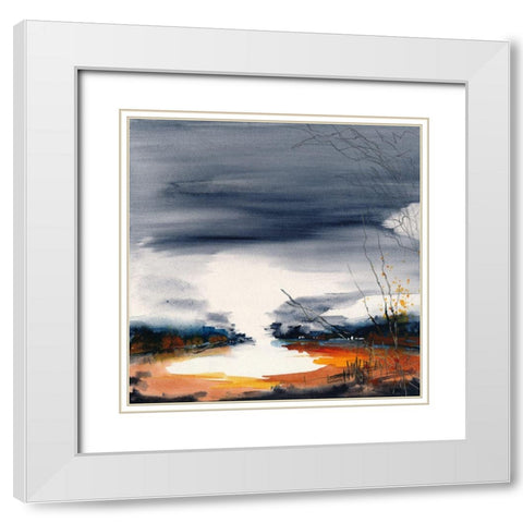 Toward The Sky Deep Water White Modern Wood Framed Art Print with Double Matting by Vainio, Caryn