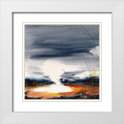 Toward The Sky Deep Water White Modern Wood Framed Art Print with Double Matting by Vainio, Caryn