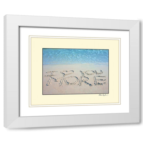 Love You More White Modern Wood Framed Art Print with Double Matting by Vaughn, Steve