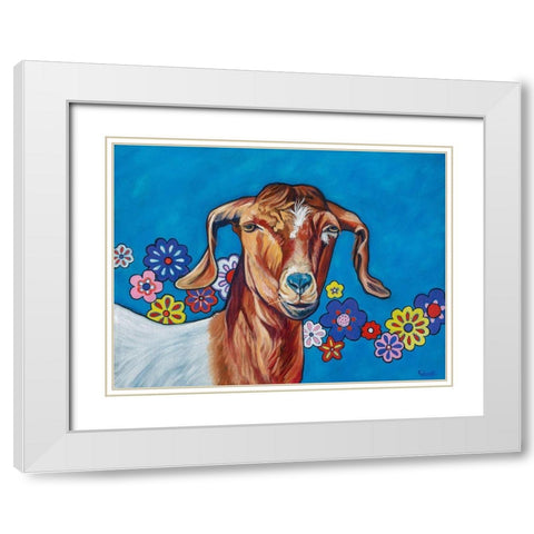 Gertie White Modern Wood Framed Art Print with Double Matting by Wronski, Kathryn
