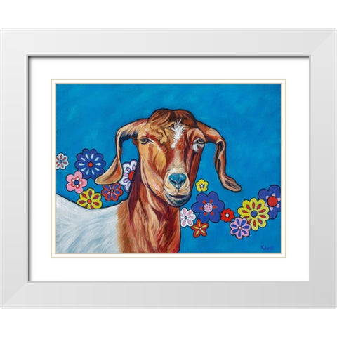 Gertie White Modern Wood Framed Art Print with Double Matting by Wronski, Kathryn
