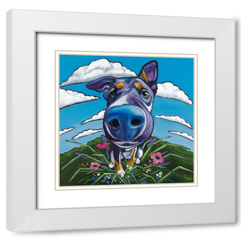 Head in the Clouds White Modern Wood Framed Art Print with Double Matting by Wronski, Kathryn