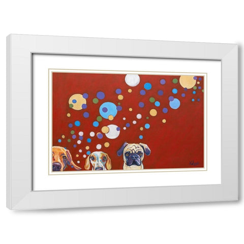 When Dogs Drink White Modern Wood Framed Art Print with Double Matting by Wronski, Kathryn