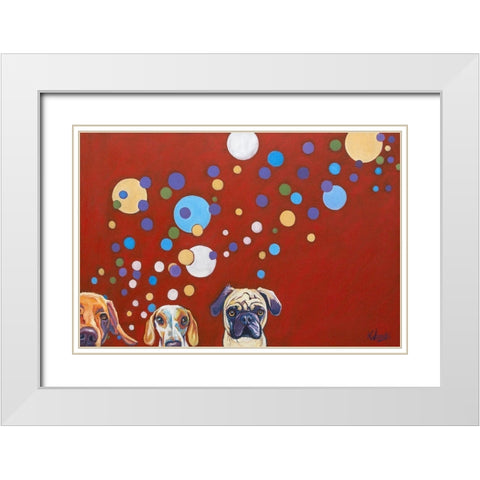 When Dogs Drink White Modern Wood Framed Art Print with Double Matting by Wronski, Kathryn