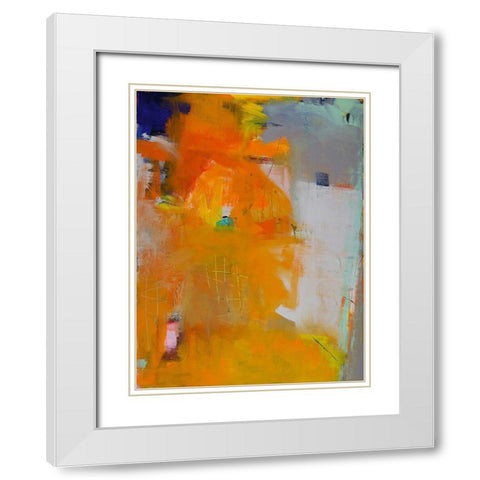 Convergence White Modern Wood Framed Art Print with Double Matting by Wakefield, Martha