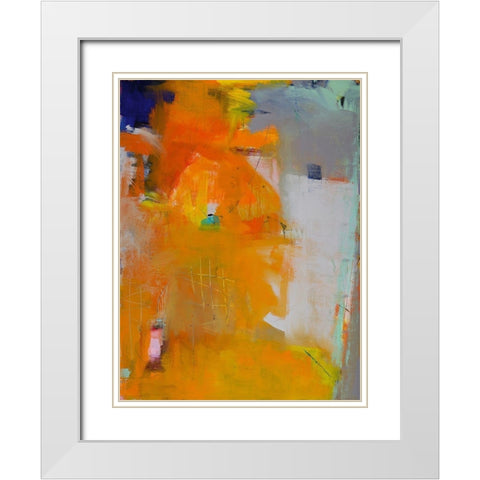Convergence White Modern Wood Framed Art Print with Double Matting by Wakefield, Martha