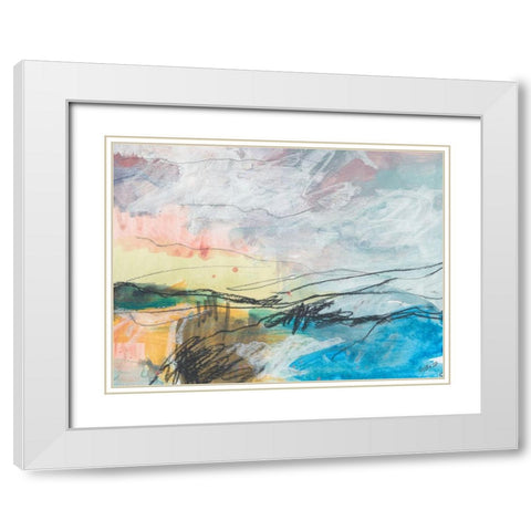 All the Night Tide White Modern Wood Framed Art Print with Double Matting by Weiss, Jan