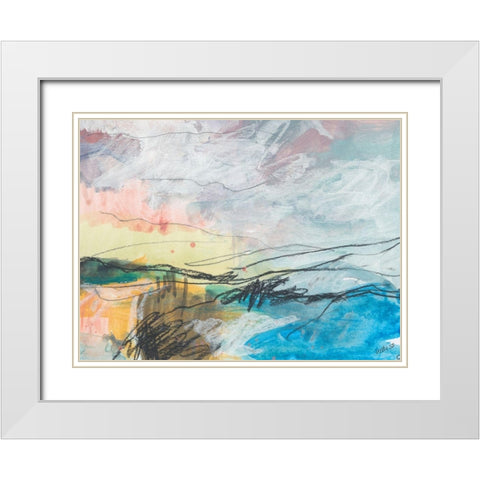 All the Night Tide White Modern Wood Framed Art Print with Double Matting by Weiss, Jan