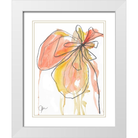Coral in Nature White Modern Wood Framed Art Print with Double Matting by Weiss, Jan