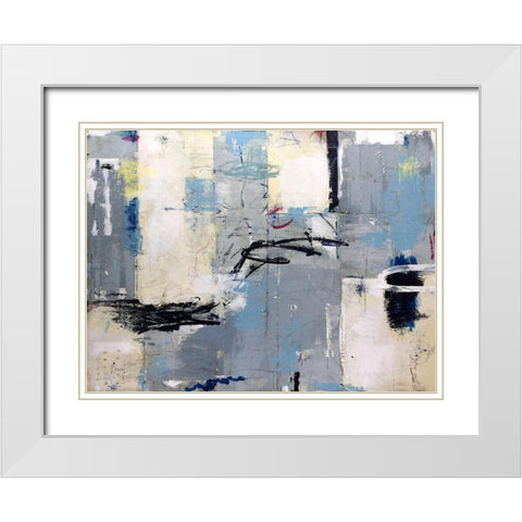 Lingering White Modern Wood Framed Art Print with Double Matting by Weaverling, Julie