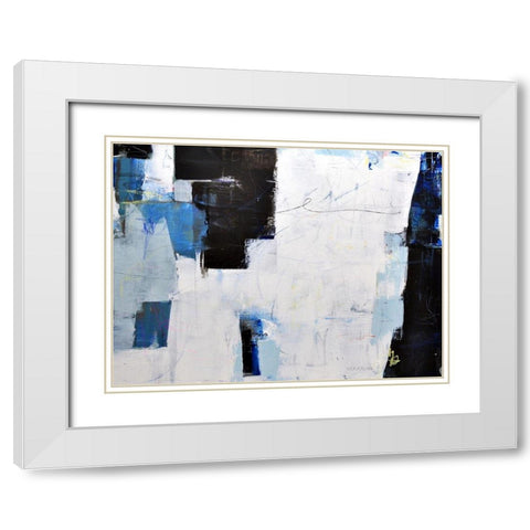 Things Like Happiness White Modern Wood Framed Art Print with Double Matting by Weaverling, Julie