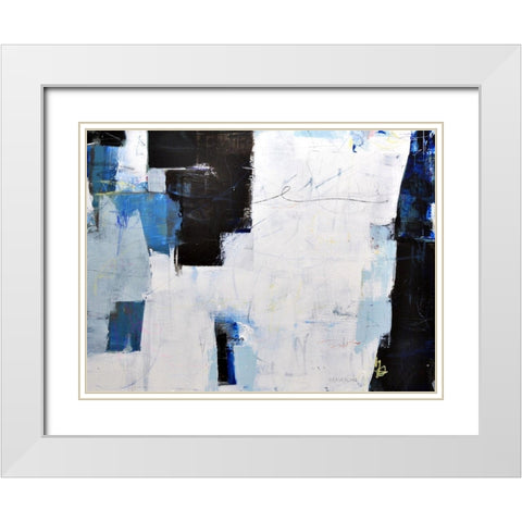 Things Like Happiness White Modern Wood Framed Art Print with Double Matting by Weaverling, Julie
