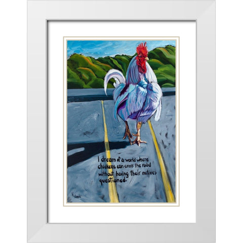 Donâ€™t Ask White Modern Wood Framed Art Print with Double Matting by Wronski, Kathryn