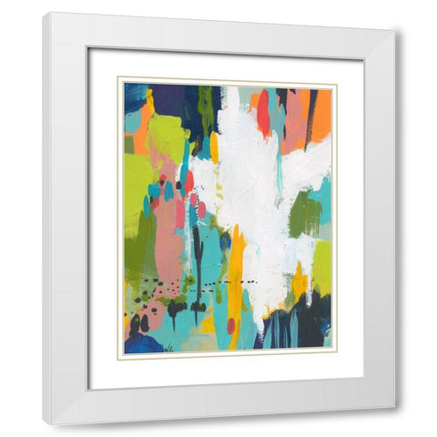 Summer Field White Modern Wood Framed Art Print with Double Matting by Weiss, Jan