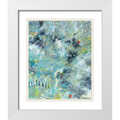 Winter Window White Modern Wood Framed Art Print with Double Matting by Weiss, Jan
