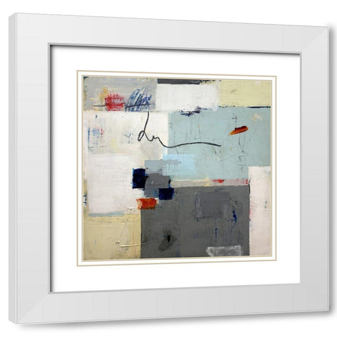 Happiness Unfolding White Modern Wood Framed Art Print with Double Matting by Weaverling, Julie