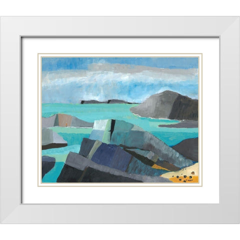 Carmel Central Coast White Modern Wood Framed Art Print with Double Matting by Weiss, Jan