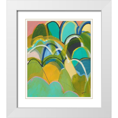 Break On Through No. 1 White Modern Wood Framed Art Print with Double Matting by Weiss, Jan