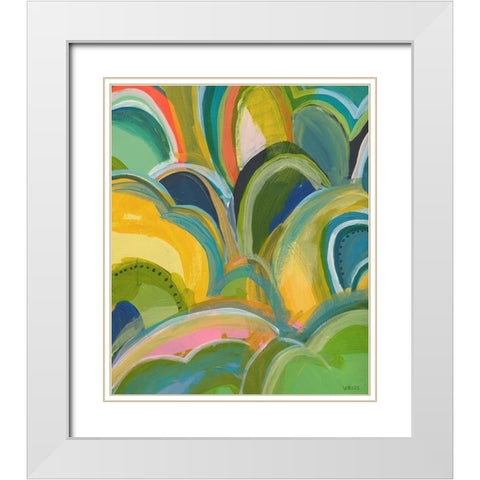 Break On Through No. 2 White Modern Wood Framed Art Print with Double Matting by Weiss, Jan