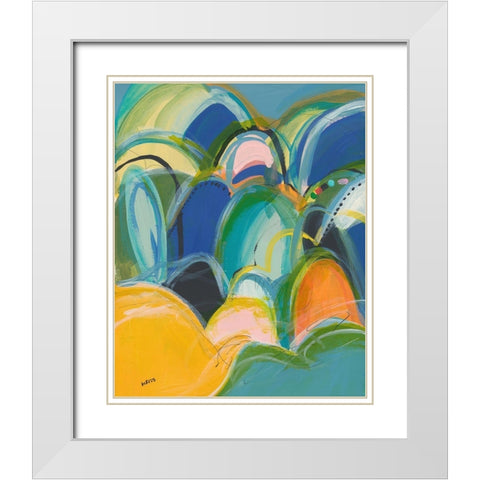 Break On Through No. 3 White Modern Wood Framed Art Print with Double Matting by Weiss, Jan