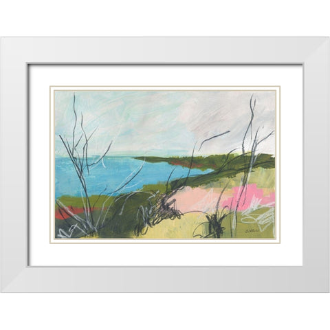 To The Sea No. 1 White Modern Wood Framed Art Print with Double Matting by Weiss, Jan