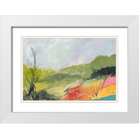 Wandering No. 1 White Modern Wood Framed Art Print with Double Matting by Weiss, Jan