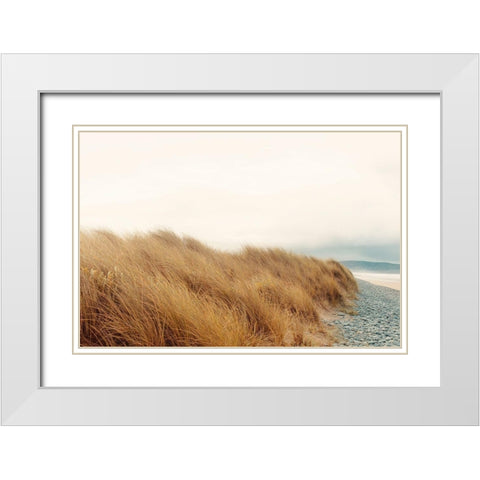 White Oceans 11 White Modern Wood Framed Art Print with Double Matting by Winstanley, Ian
