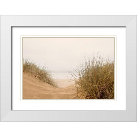 White Oceans 38 White Modern Wood Framed Art Print with Double Matting by Winstanley, Ian