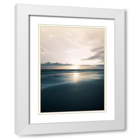 Ocean 22 White Modern Wood Framed Art Print with Double Matting by Winstanley, Ian