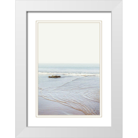 White Oceans 65 White Modern Wood Framed Art Print with Double Matting by Winstanley, Ian