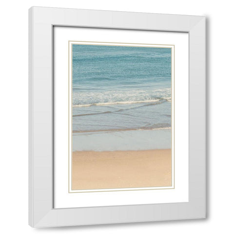 White Oceans 59 White Modern Wood Framed Art Print with Double Matting by Winstanley, Ian