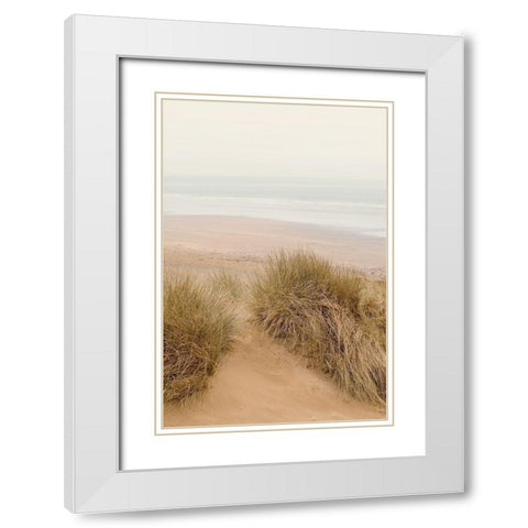 White Oceans 31 White Modern Wood Framed Art Print with Double Matting by Winstanley, Ian