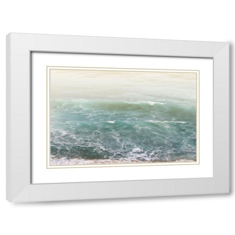 White Oceans 4 White Modern Wood Framed Art Print with Double Matting by Winstanley, Ian