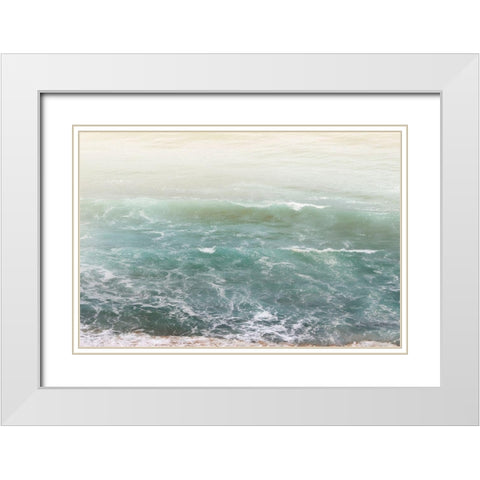 White Oceans 4 White Modern Wood Framed Art Print with Double Matting by Winstanley, Ian