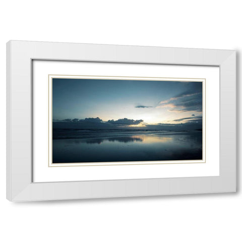 Ocean 23 White Modern Wood Framed Art Print with Double Matting by Winstanley, Ian