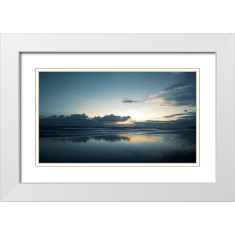 Ocean 23 White Modern Wood Framed Art Print with Double Matting by Winstanley, Ian